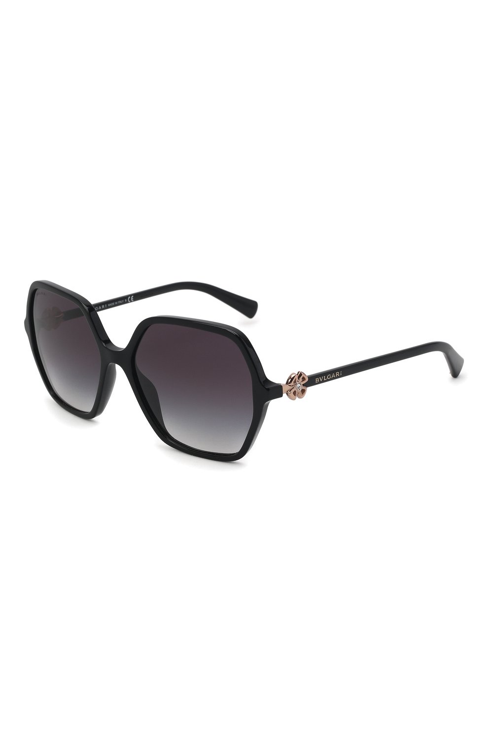 Женские солнцезащитные очки BVLGARI черного цвета, арт. 8238B-501/8G | Фото 1 (Тип очков: С/з; Очки форма: Квадратные; Оптика Гендер: оптика-женское)