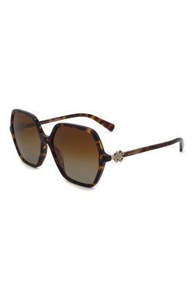 Женские солнцезащитные очки BVLGARI темно-коричневого цвета, арт. 8238B-504/T5 | Фото 1 (Тип очков: С/з; Оптика Гендер: оптика-женское; Очки форма: Квадратные)