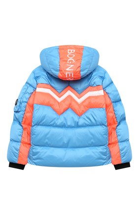 Детского пуховая куртка BOGNER голубого цвета по цене 59950 руб., арт. 35204614 | Фото 2 Детского пуховая куртка BOGNER голубого цвета, арт. 35204614 | Фото 2 (Материал утеплителя: Пух и перо; Материал внешний: Синтетический материал; Материал подклада: Синтетический материал; Рукава: Длинные)