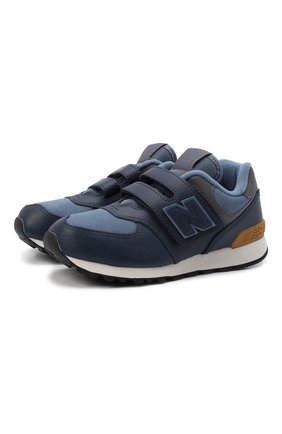 Детские кроссовки new balance 574 luxe NEW BALANCE синего цвета по цене 6990 руб., арт. PV574LX1/M | Фото 1 Детские кроссовки new balance 574 luxe NEW BALANCE синего цвета, арт. PV574LX1/M | Фото 1 (Материал внутренний: Текстиль)