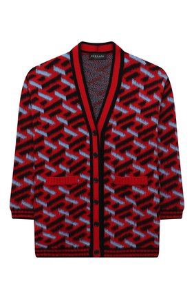 Детский шерстяной кардиган VERSACE красного цвета по цене 38350 руб., арт. 1002287/1A01517/8A-14A | Фото 1 Детский шерстяной кардиган VERSACE красного цвета, арт. 1002287/1A01517/8A-14A | Фото 1 (Материал внешний: Шерсть; Рукава: Длинные; Девочки Кросс-КТ: Кардиган-одежда)