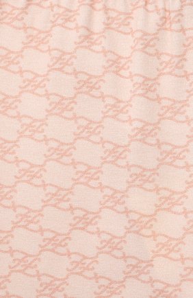 Детские хлопковые леггинсы FENDI светло-розового цвета, арт. BFF143/AG25/12M-24M | Фото 3 (Материал внешний: Хлопок)