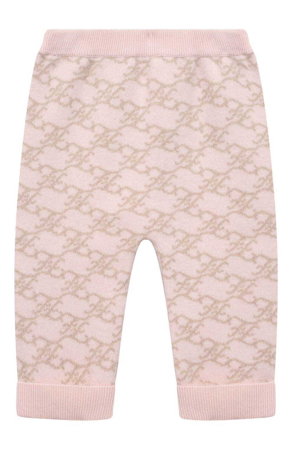 Детские шерстяные брюки FENDI светло-розового цвета, арт. BFG051/AG2P/12M-24M | Фото 2 (Материал внешний: Шерсть)