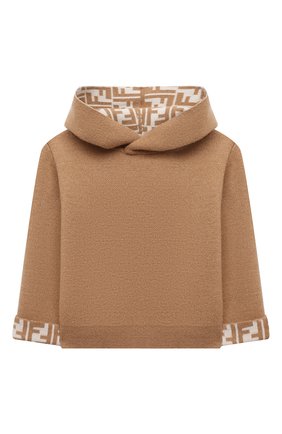 Детский шерстяное худи FENDI бежевого цвета по цене 47450 руб., арт. BUG083/AG20/12M-24M | Фото 1 Детский шерстяное худи FENDI бежевого цвета, арт. BUG083/AG20/12M-24M | Фото 1 (Рукава: Длинные; Материал внешний: Шерсть)