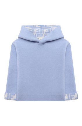 Детский шерстяное худи FENDI голубого цвета по цене 47450 руб., арт. BUG083/AG20/12M-24M | Фото 1 Детский шерстяное худи FENDI голубого цвета, арт. BUG083/AG20/12M-24M | Фото 1 (Рукава: Длинные; Материал внешний: Шерсть)