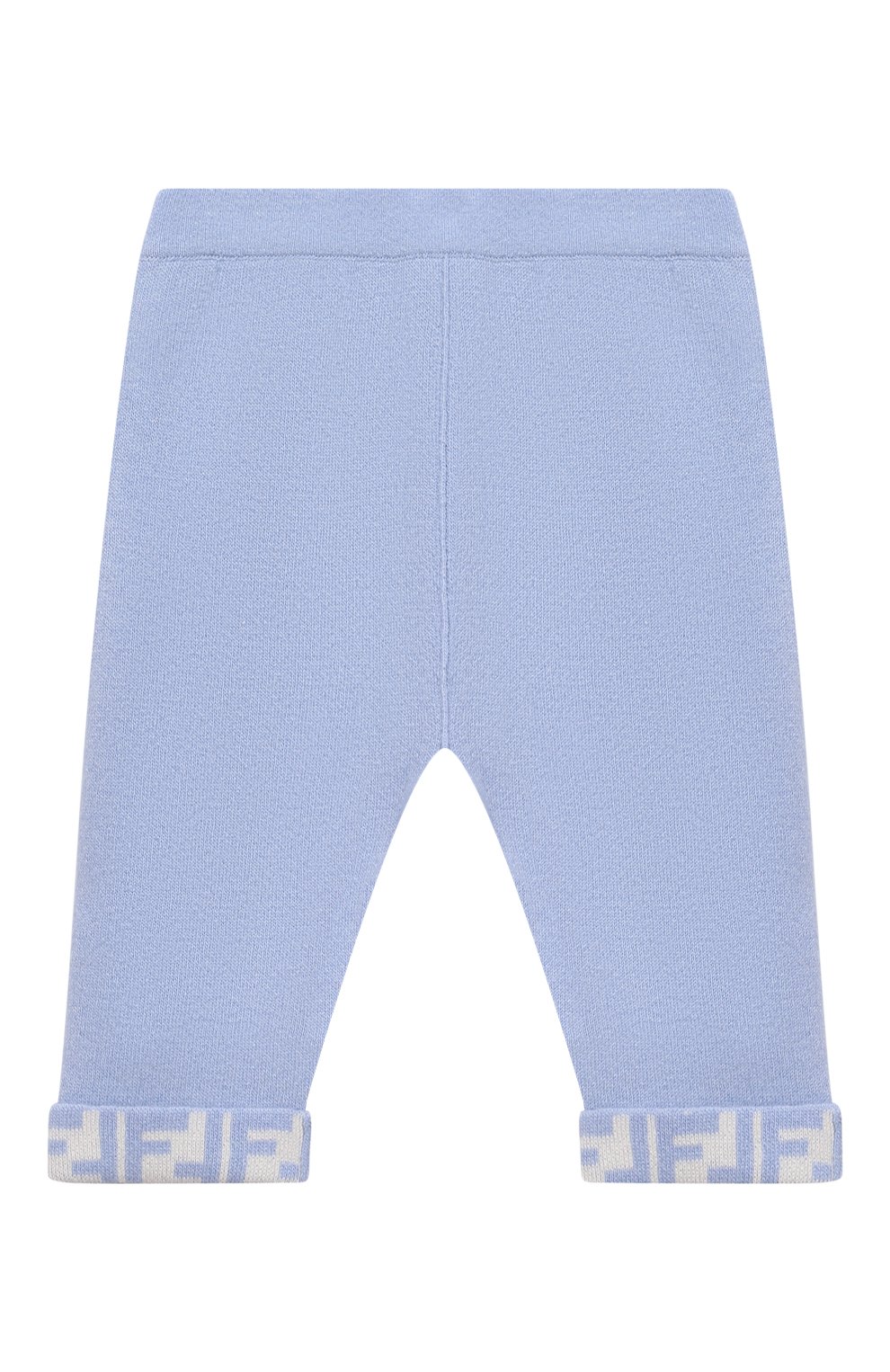 Детские шерстяные брюки FENDI голубого цвета, арт. BUG084/AG20/12M-24M | Фото 1 (Материал внешний: Шерсть; Малыши: Малыши)