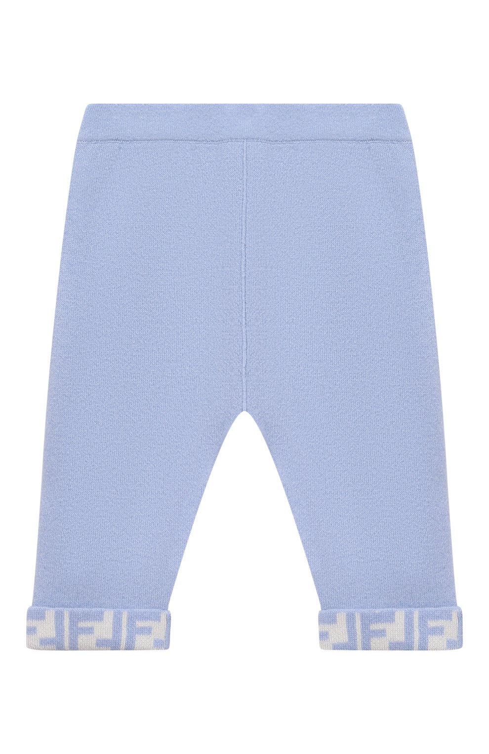 Детские шерстяные брюки FENDI голубого цвета, арт. BUG084/AG20/12M-24M | Фото 1 (Материал внешний: Шерсть; Малыши: Малыши)