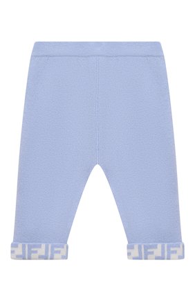 Детские шерстяные брюки FENDI голубого цвета, арт. BUG084/AG20/12M-24M | Фото 1 (Материал внешний: Шерсть; Малыши: Малыши)