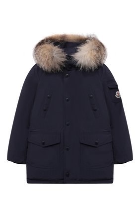 Детского пуховая парка yann MONCLER темно-синего цвета по цене 77050 руб., арт. G2-954-1C522-22-57244/8-10A | Фото 1 Детского пуховая парка yann MONCLER темно-синего цвета, арт. G2-954-1C522-22-57244/8-10A | Фото 1 (Рукава: Длинные; Материал подклада: Синтетический материал; Материал внешний: Синтетический материал; Материал утеплителя: Пух и перо)