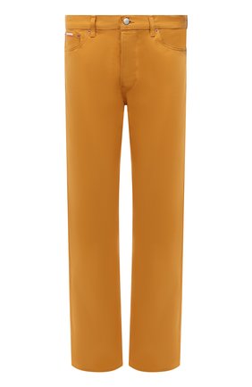Мужские джинсы HERON PRESTON FOR CALVIN KLEIN желтого цвета, арт. K10K109178 | Фото 1 (Материал внешний: Хлопок, Синтетический материал, Деним; Длина (брюки, джинсы): Стандартные; Кросс-КТ: Деним; Силуэт М (брюки): Широкие; Стили: Спорт-шик)