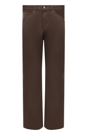 Мужские джинсы HERON PRESTON FOR CALVIN KLEIN коричневого цвета, арт. K10K109179 | Фото 1 (Материал внешний: Синтетический материал, Хлопок, Деним; Длина (брюки, джинсы): Стандартные; Кросс-КТ: Деним; Силуэт М (брюки): Широкие; Стили: Спорт-шик)