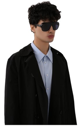 Мужские солнцезащитные очки TOM FORD черного цвета, арт. TF908 01V | Фото 2 (Тип очков: С/з; Кросс-КТ: С/з-мужское; Очки форма: Маска; Оптика Гендер: оптика-мужское)