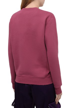 Женский хлопковый свитшот SAINT LAURENT темно-розового цвета, арт. 673413/Y36LX | Фото 4 (Рукава: Длинные; Длина (для топов): Стандартные; Материал внешний: Хлопок; Стили: Спорт-шик; Женское Кросс-КТ: Свитшот-одежда)