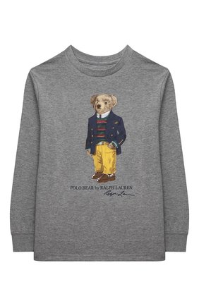 Детская хлопковый лонгслив POLO RALPH LAUREN темно-серого цвета по цене 4265 руб., арт. 322852014 | Фото 1 Детская хлопковый лонгслив POLO RALPH LAUREN темно-серого цвета, арт. 322852014 | Фото 1 (Материал внешний: Хлопок; Рукава: Длинные)