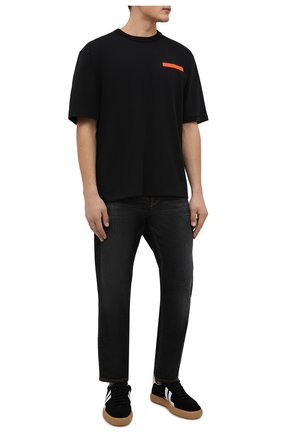 Мужская хлопковая футболка HERON PRESTON FOR CALVIN KLEIN черного цвета по цене 10450 руб., арт. K10K109204 | Фото 2 Мужская хлопковая футболка HERON PRESTON FOR CALVIN KLEIN черного цвета, арт. K10K109204 | Фото 2 (Рукава: Короткие; Материал внешний: Хлопок; Длина (для топов): Стандартные; Принт: С принтом; Стили: Кэжуэл)