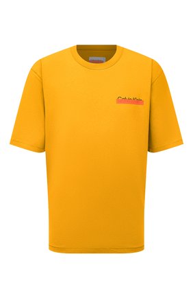 Мужская хлопковая футболка HERON PRESTON FOR CALVIN KLEIN оранжевого цвета, арт. K10K109204 | Фото 1 (Материал внешний: Хлопок; Длина (для топов): Стандартные; Рукава: Короткие; Принт: С принтом; Стили: Кэжуэл)
