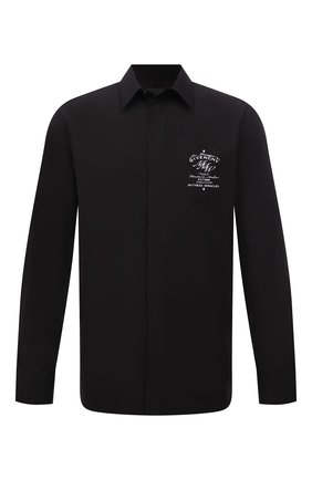 Мужская хлопковая рубашка GIVENCHY черного цвета по цене 67050 руб., арт. BM60QJ1Y9R | Фото 1 Мужская хлопковая рубашка GIVENCHY черного цвета, арт. BM60QJ1Y9R | Фото 1 (Длина (для топов): Стандартные; Рукава: Длинные; Материал внешний: Хлопок; Случай: Повседневный; Манжеты: На пуговицах; Воротник: Кент; Рубашки М: Classic Fit; Принт: С принтом; Стили: Кэжуэл; Региональные ограничения белый список (Axapta Mercury): RU)