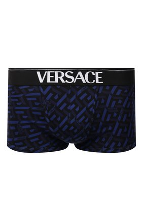 Мужские хлопковые боксеры VERSACE темно-синего цвета по цене 8220 руб., арт. 1000957/1A01879 | Фото 1 Мужские хлопковые боксеры VERSACE темно-синего цвета, арт. 1000957/1A01879 | Фото 1 (Материал внешний: Хлопок; Мужское Кросс-КТ: Трусы; Кросс-КТ: бельё)