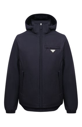Мужская пуховая куртка PRADA темно-синего цвета по цене 145000 руб., арт. SGN955-1WQ9-F0124-191 | Фото 1 Мужская пуховая куртка PRADA темно-синего цвета, арт. SGN955-1WQ9-F0124-191 | Фото 1 (Материал внешний: Синтетический материал; Длина (верхняя одежда): Короткие; Рукава: Длинные; Кросс-КТ: Куртка; Стили: Кэжуэл; Мужское Кросс-КТ: пуховик-короткий)