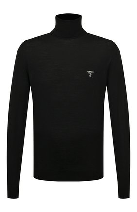 Мужской шерстяная водолазка PRADA черного цвета по цене 88000 руб., арт. UMR502-1ZLE-F0002-212 | Фото 1 Мужской шерстяная водолазка PRADA черного цвета, арт. UMR502-1ZLE-F0002-212 | Фото 1 (Длина (для топов): Стандартные; Материал внешний: Шерсть; Рукава: Длинные; Мужское Кросс-КТ: Водолазка-одежда; Принт: Без принта; Стили: Кэжуэл)