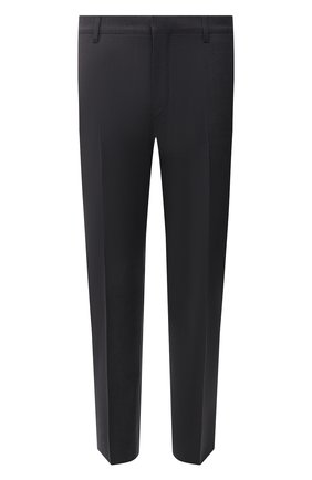 Мужские шерстяные брюки PRADA серого цвета, арт. UP0164-1W1T-F0480-212 | Фото 1 (Длина (брюки, джинсы): Стандартные; Материал внешний: Шерсть; Случай: Повседневный; Стили: Кэжуэл)