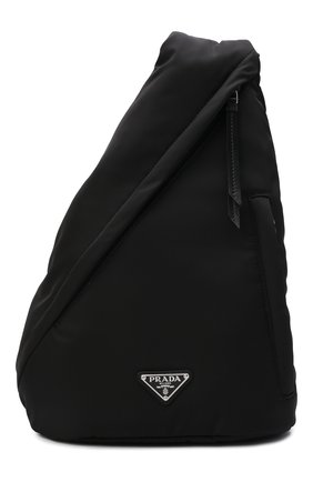 Мужской текстильный рюкзак PRADA черного цвета, арт. 2VZ092-2DW3-F0002-OOO | Фото 1 (Материал: Текстиль; Ремень/цепочка: На ремешке, На плечо; Размер: large)