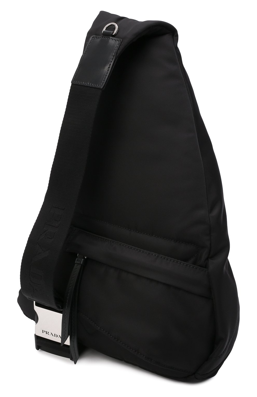 Мужской текстильный рюкзак PRADA черного цвета, арт. 2VZ092-2DW3-F0002-OOO | Фото 4 (Ремень/цепочка: На ремешке, На плечо; Материал: Текстиль; Размер: large)