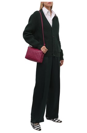 Женские кожаные лоферы BOTTEGA VENETA черно-белого цвета, арт. 651352/V1BU0 | Фото 2 (Подошва: Плоская; Каблук высота: Низкий; Материал внутренний: Натуральная кожа; Материал внешний: Кожа)
