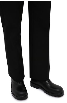 Мужские кожаные оксфорды strut BOTTEGA VENETA черного цвета, арт. 679487/V1A00 | Фото 3 (Материал внешний: Кожа; Материал внутренний: Натуральная кожа; Стили: Классический)
