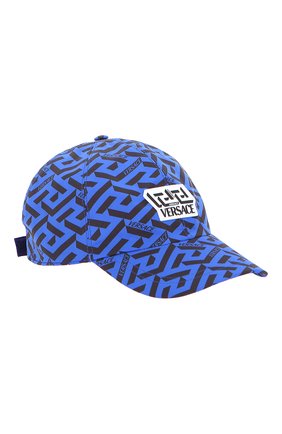 Мужской хлопковая бейсболка VERSACE синего цвета по цене 33600 руб., арт. 1001590/1A03008 | Фото 1 Мужской хлопковая бейсболка VERSACE синего цвета, арт. 1001590/1A03008 | Фото 1 (Материал: Хлопок, Текстиль)