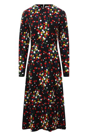 Женское платье из вискозы SAINT LAURENT разноцветного цвета по цене 219000 руб., арт. 663410/Y5D23 | Фото 1 Женское платье из вискозы SAINT LAURENT разноцветного цвета, арт. 663410/Y5D23 | Фото 1 (Длина Ж (юбки, платья, шорты): Миди; Рукава: Длинные; Материал подклада: Шелк; Материал внешний: Вискоза; Женское Кросс-КТ: Платье-одежда; Стили: Романтичный; Случай: Повседневный)