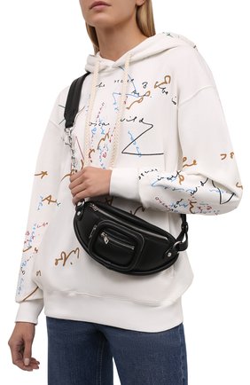 Женская поясная сумка ALEXANDER WANG черного цвета, арт. 20C220F129 | Фото 2 (Материал: Натуральная кожа; Размер: small; Ремень/цепочка: На ремешке; Стили: Классический; Застежка: Молния)