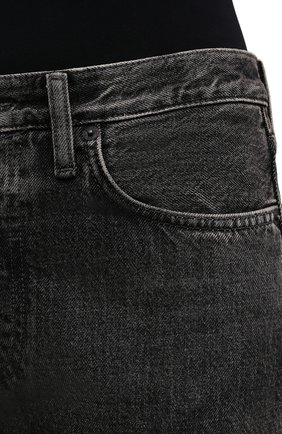 Женские джинсы ACNE STUDIOS черного цвета, арт. A00301 | Фото 5 (Кросс-КТ: Деним; Длина (брюки, джинсы): Стандартные; Силуэт Ж (брюки и джинсы): Прямые; Стили: Гранж; Материал внешний: Хлопок, Деним)