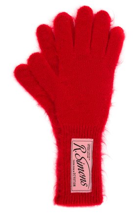 Женские перчатки RAF SIMONS красного цвета, арт. 212-848-50001 | Фото 1 (Материал: Текстиль, Шерсть)
