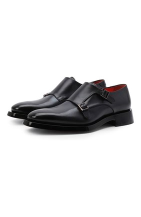 Мужские кожаные монки SANTONI черного цвета по цене 66500 руб., арт. MCLG17716JD2BPVGN51 | Фото 1 Мужские кожаные монки SANTONI черного цвета, арт. MCLG17716JD2BPVGN51 | Фото 1 (Материал внутренний: Натуральная кожа; Стили: Классический; Мужское Кросс-КТ: Вечерняя обувь; Материал внешний: Кожа)