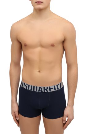 Мужские хлопковые боксеры DSQUARED2 темно-синего цвета по цене 6290 руб., арт. D9LC63680 | Фото 2 Мужские хлопковые боксеры DSQUARED2 темно-синего цвета, арт. D9LC63680 | Фото 2 (Материал внешний: Хлопок; Мужское Кросс-КТ: Трусы; Кросс-КТ: бельё)