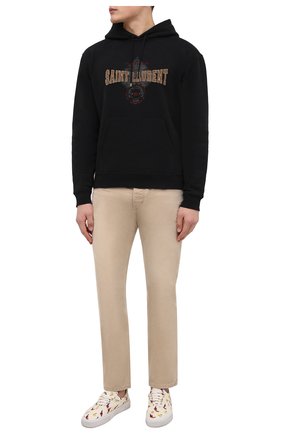 Мужские текстильные кеды venice SAINT LAURENT кремвого цвета по цене 45600 руб., арт. 669330/26T10 | Фото 2 Мужские текстильные кеды venice SAINT LAURENT кремвого цвета, арт. 669330/26T10 | Фото 2 (Материал внешний: Текстиль; Материал внутренний: Натуральная кожа, Текстиль; Подошва: Массивная; Материал утеплителя: Без утеплителя; Стили: Классический)