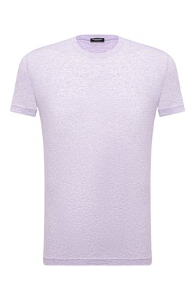 Мужская хлопковая футболка DSQUARED2 сиреневого цвета, арт. D9M203560 | Фото 1 (Рукава: Короткие; Длина (для топов): Стандартные; Материал внешний: Хлопок; Кросс-КТ: домашняя одежда)