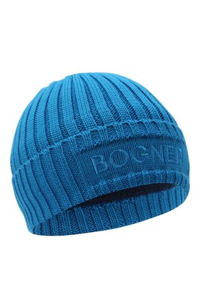 Детского шерстяная шапка BOGNER голубого цвета по цене 7300 руб., арт. 95056125 | Фото 1 Детского шерстяная шапка BOGNER голубого цвета, арт. 95056125 | Фото 1 (Материал: Текстиль, Синтетический материал, Шерсть)