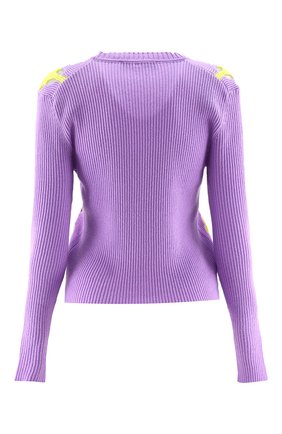 Женский кардиган VERSACE фиолетового цвета по цене 119500 руб., арт. 1003286/1A02305 | Фото 2 Женский кардиган VERSACE фиолетового цвета, арт. 1003286/1A02305 | Фото 2 (Женское Кросс-КТ: кардиган-трикотаж; Рукава: Длинные; Длина (для топов): Укороченные; Стили: Романтичный)
