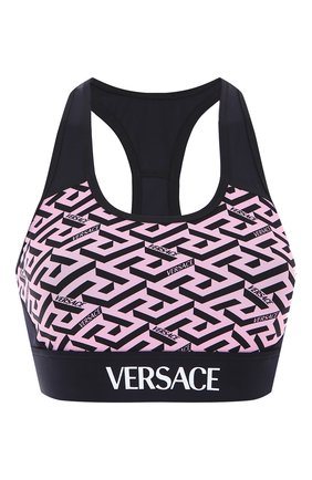 Женский топ VERSACE розового цвета по цене 38100 руб., арт. 1003499/1A02454 | Фото 1 Женский топ VERSACE розового цвета, арт. 1003499/1A02454 | Фото 1 (Женское Кросс-КТ: Топ-спорт; Длина (для топов): Укороченные; Стили: Спорт-шик)