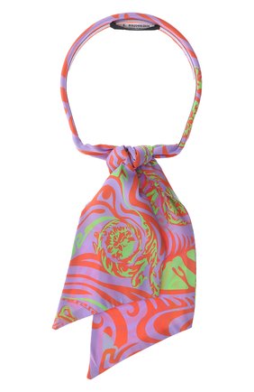 Женская шелковая повязка VERSACE розового цвета по цене 28400 руб., арт. 1003728/1A02560 | Фото 1 Женская шелковая повязка VERSACE розового цвета, арт. 1003728/1A02560 | Фото 1 (Материал: Текстиль, Шелк)