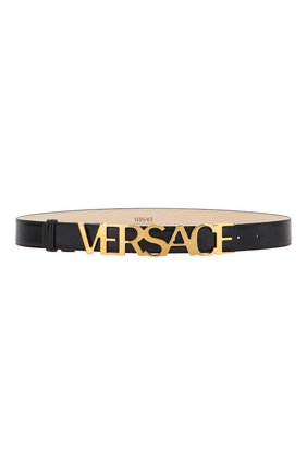 Женский кожаный ремень VERSACE черного цвета по цене 37300 руб., арт. 1004044/DV3T | Фото 1 Женский кожаный ремень VERSACE черного цвета, арт. 1004044/DV3T | Фото 1