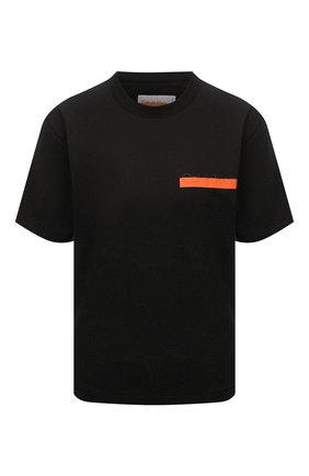 Женская хлопковая футболка HERON PRESTON FOR CALVIN KLEIN черного цвета, арт. K20K203717 | Фото 1 (Рукава: Короткие; Длина (для топов): Стандартные; Материал внешний: Хлопок; Стили: Спорт-шик; Принт: С принтом; Женское Кросс-КТ: Футболка-одежда)