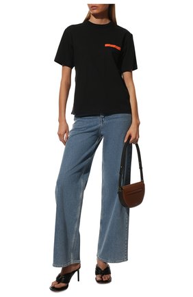 Женская хлопковая футболка HERON PRESTON FOR CALVIN KLEIN черного цвета, арт. K20K203717 | Фото 2 (Рукава: Короткие; Длина (для топов): Стандартные; Материал внешний: Хлопок; Стили: Спорт-шик; Принт: С принтом; Женское Кросс-КТ: Футболка-одежда)