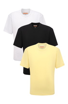 Мужская комплект из трех футболок HERON PRESTON FOR CALVIN KLEIN разноцветного цвета, арт. 40127MA | Фото 1 (Длина (для топов): Стандартные; Материал внешний: Хлопок; Рукава: Короткие; Принт: Без принта; Стили: Спорт-шик)