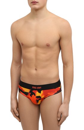 Мужские хлопковые брифы DSQUARED2 оранжевого цвета по цене 7445 руб., арт. D9L613740 | Фото 2 Мужские хлопковые брифы DSQUARED2 оранжевого цвета, арт. D9L613740 | Фото 2 (Материал внешний: Хлопок; Кросс-КТ: бельё)