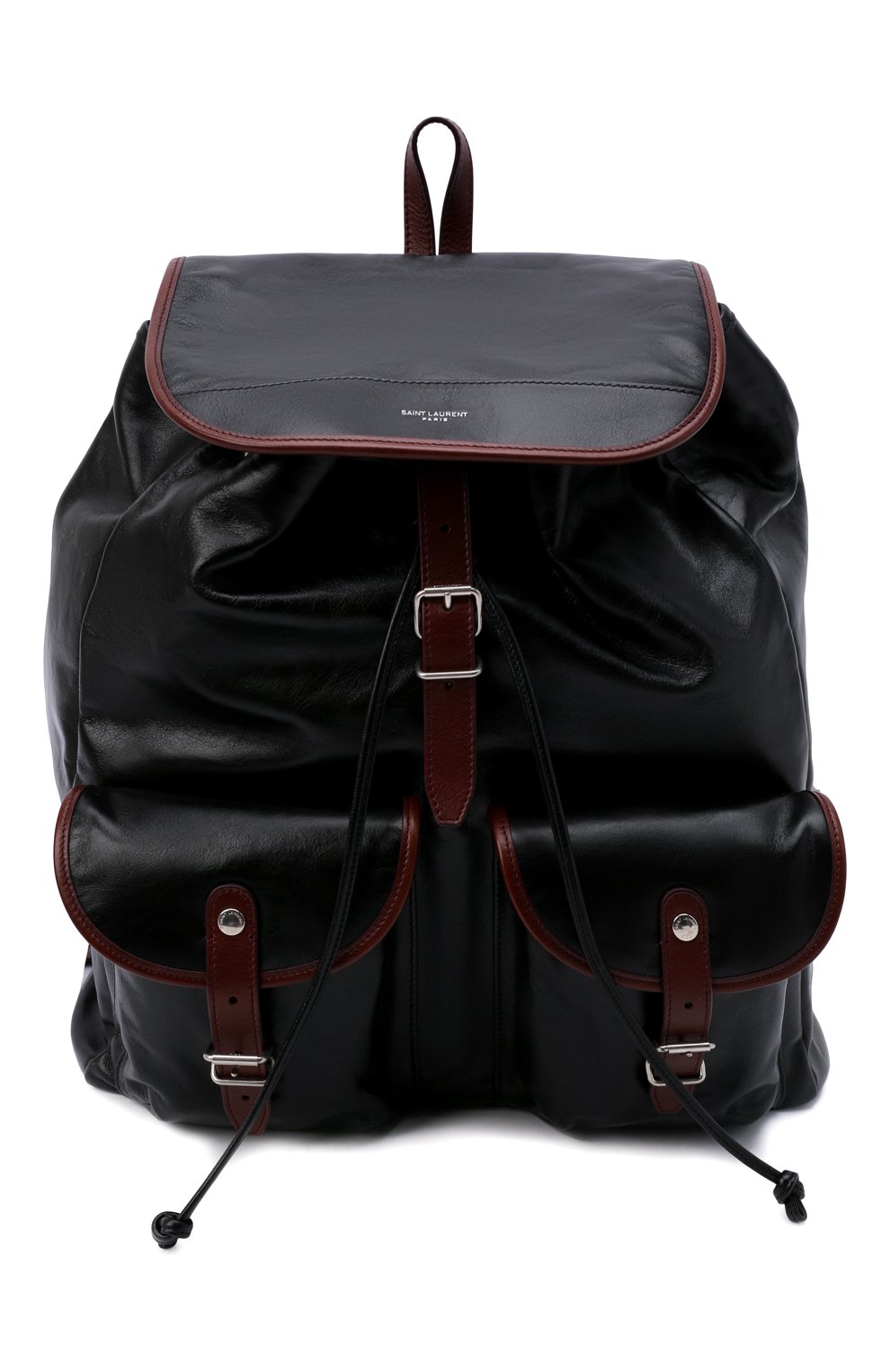 Мужской кожаный рюкзак venice SAINT LAURENT черного цвета, арт. 669968/18U3E | Фото 1 (Материал: Натуральная кожа; Размер: large)