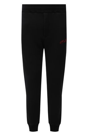 Мужские хлопковые джоггеры ALEXANDER MCQUEEN черного цвета по цене 65100 руб., арт. 599618/QRX82 | Фото 1 Мужские хлопковые джоггеры ALEXANDER MCQUEEN черного цвета, арт. 599618/QRX82 | Фото 1 (Длина (брюки, джинсы): Стандартные; Материал внешний: Хлопок; Силуэт М (брюки): Джоггеры; Стили: Спорт-шик; Мужское Кросс-КТ: Брюки-трикотаж)