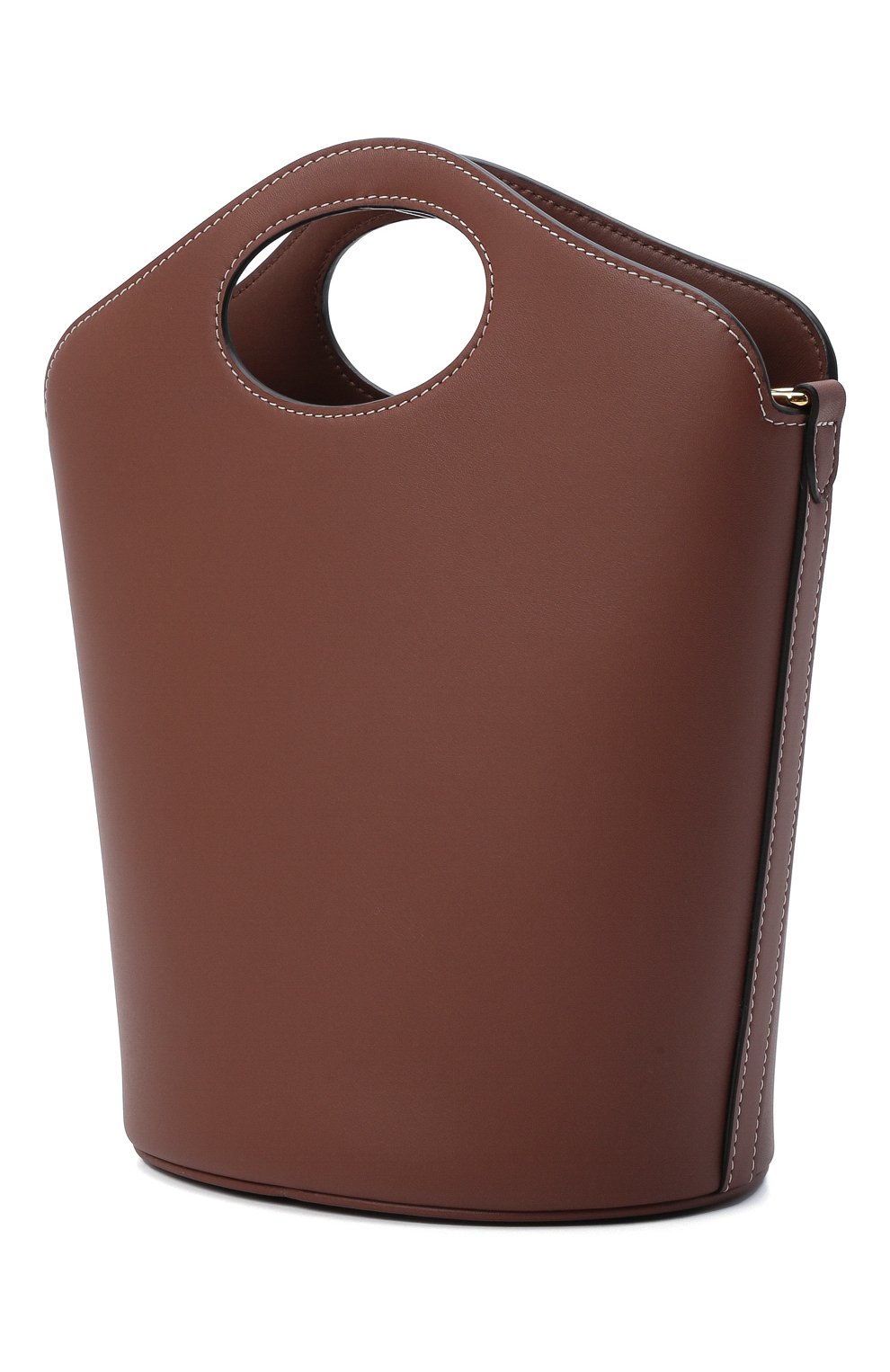 Женская сумка pocket  small BURBERRY коричневого цвета, арт. 8046241 | Фото 4 (Сумки: Сумки; Сумки-технические: Сумки top-handle; Материал: Натуральная кожа; Ремень/цепочка: На ремешке; Размер: small)